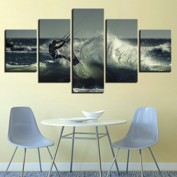 Black luxury car in Road 5 Piece Canvas Print Wall Art Home Decor Black luxury car in Road 5 Piece Canvas Print Wall Art Home Decor